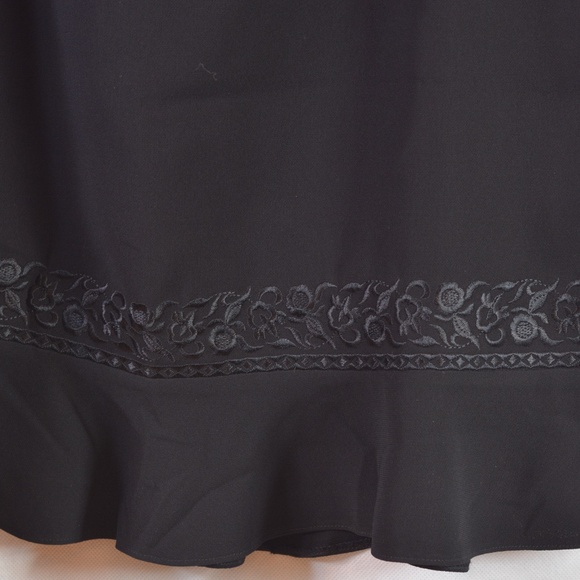 Black embroidered two pice Skirt/Jacket Suit SZ 14 John Meyer - Picture 8 of 10